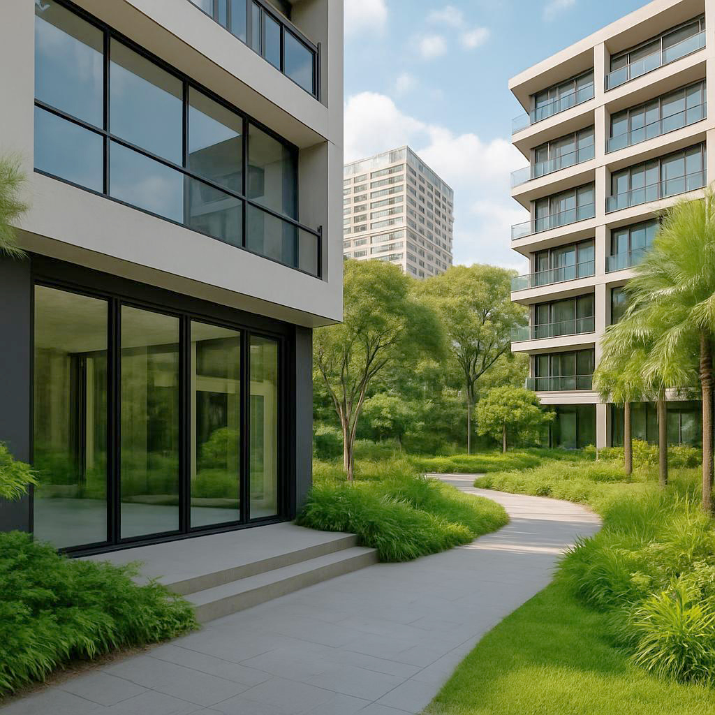 Modern aluminium facade project